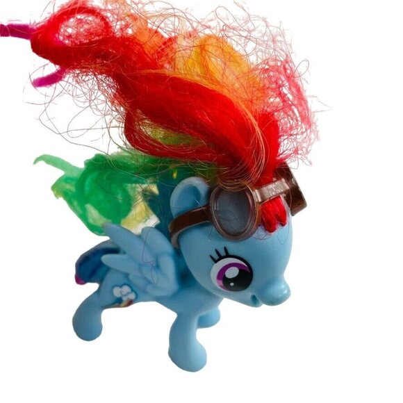 Lot 3 My Little Pony G4 Brushable White Unicorn Pink  Horse Blue Horse Wings - Picture 3 of 5